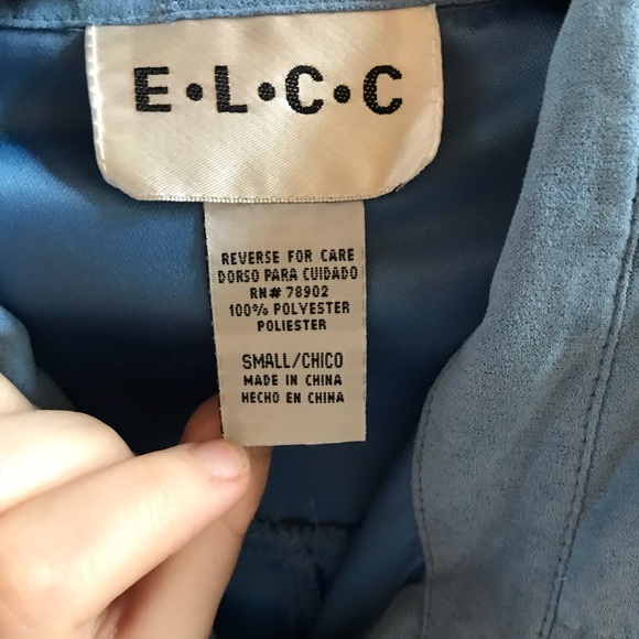 Blue Microsuede Button Up - Picture 4 of 4